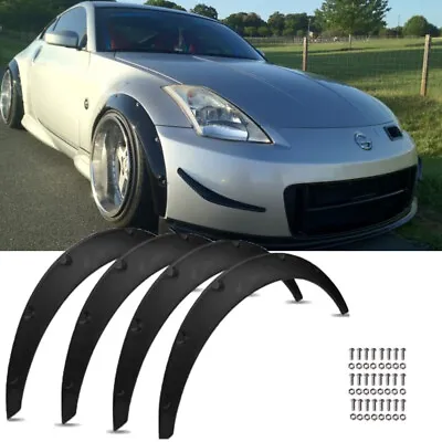 4* 3.1  Car Wheel Arches Fender Flare Extra Wide Body Kits For Nissan 350z 370z • $118.17