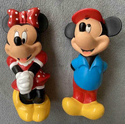 Vintage Minnie And Mickey Mouse Hard Rubber Sweet Couple! EUC Multicolored Lot2 • $15.25