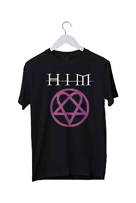 HIM Small Black T-Shirt Goth Hard Rock Band Music  • $20