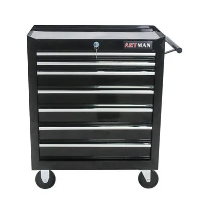 7 Drawer Rolling Tool Cart Chest Garage Tool Storage Cabinet Tool Box W/ Wheels • $228.55