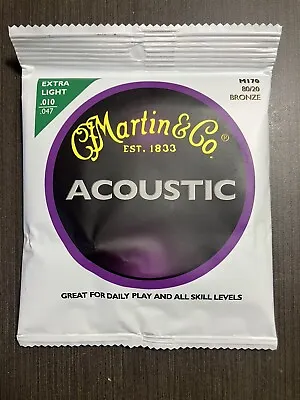 Lot Of 3 Martin M170 80/20 010-.047 Round Wound Extra Light Acoustic Free Capo • $14.99