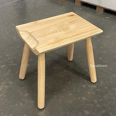 IKEA ÖMSESIDIG Stool Solid Pine/wood  16⅛×11¾  BRAND NEW • £76.13