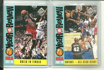 Two Great NBA 1997-98 UD Choice Michael Jordan And Kobe Bryant  Year In Review   • $11.99