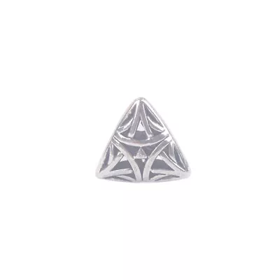 40PCS Antiqued Silver Metal Hollow Triangle Beads For Jewelry Making • $7.91