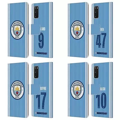 Man City Fc 2023/24 Players Home Kit Leather Book Case For Samsung Phones 2 • £19.95