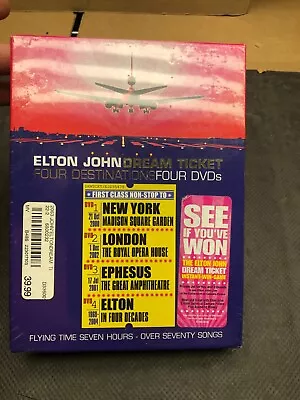 Elton John Dream Ticket Four Destinations Four DVDs Boxset • $19.99