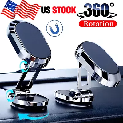 360° Magnetic Car Mount Phone Holder Universal Stand Dashboard Folding Bracket • $5.59