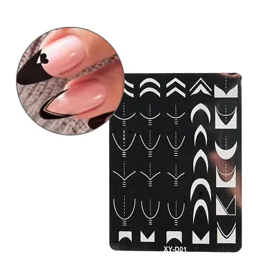 French Nail Art Stamping Plate Geometry Wave Line Drawing Stamp Nail Template.  • £3.96