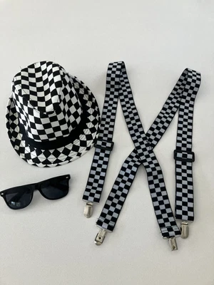 £7.50 • Buy Ska Two-Tone / Madness / 1980's Braces, Bucket Hat And Sunglasses Fancy Dress