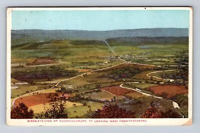 McConnellsburg PA-Pennsylvania Birds Eye View Of Town Vintage C1919 Postcard • $7.99