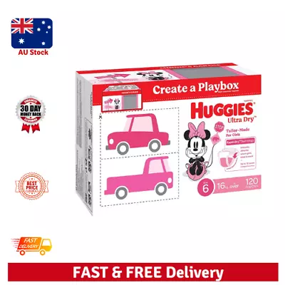 Huggies Girls' Ultra Dry Nappies Size 6 Walker (16kg & Over) 120 Nappies • $77.50