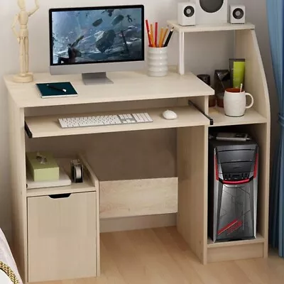 Computer Desk Laptop Pc Study Table Home Office Desk Furniture Shelf Workstation • £35.99