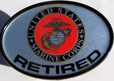 USMC EGA US Marine Corps Retired 2  Hitch Receiver Cover Plug USA Made Free Ship • $16.99