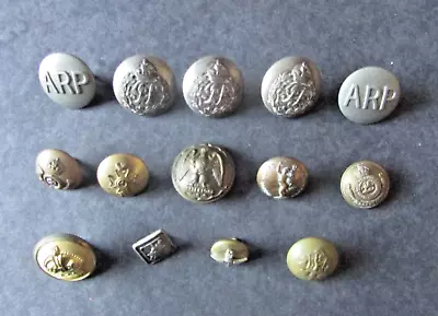Job Lot Of Genuine Vintage Original Mixed Military Metal Buttons X 14 • £3.95