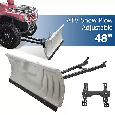 For ATV Snow Plow Adjustable 48  Steel Blade Complete Universal Kit Package • $295