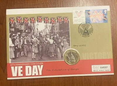 60TH ANNIVERSARY COIN COVER VE DAY: The Liberation Of Europe £2 First Day Issue • £13.49