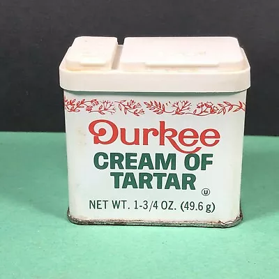 Vintage Durkee | Cream Of Tartar | 1-3/4 Oz | Spice Tin | Empty • $4.99