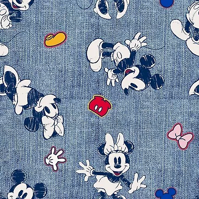 Mickey Mouse Fabric BTY Mickey Minnie Full Character 72239A620710 TheFabricEdge • $13.99