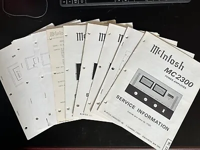 McIntosh Service Manuals - Audio • $19.99