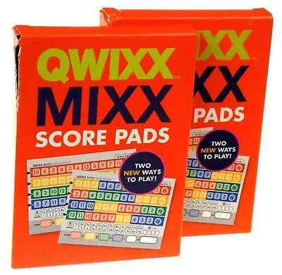 Gamewright QWIXX Mixx Lot Of 2 Replacement Score Pad Boxes 400 Score Sheets Game • $12.99