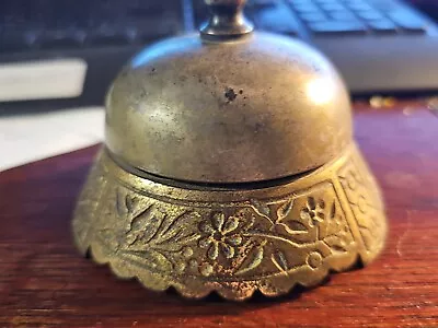 Vintage Desk Bell Service Hotel Counter Brass Cast Iron Reception Desk • $12