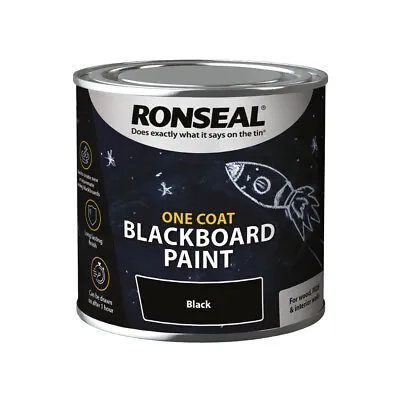 Ronseal One Coat Blackboard Paint - Black - 250ml • £11.49