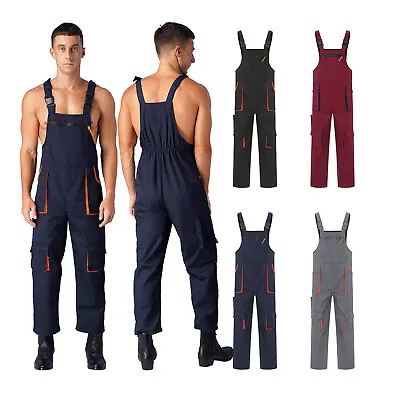 Mens Overalls Fashion Dungarees Workwear Jumpsuit S-4XL Adjustable Straps Male • $7.99