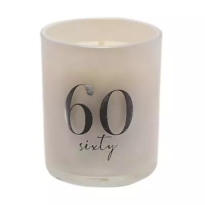 Birthday Champagne Scented Glass Candle With Silver Detail - 60 • £11.85