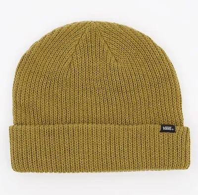 Vans Milford Cuffed Fine Knit Winter Warm Beanie Hat - Brown - One Size • £19