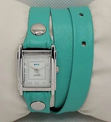 Ladies La Mer Collections By Martine Ilana Silver Tone Teal Wrap Around Strap K5 • $24.99