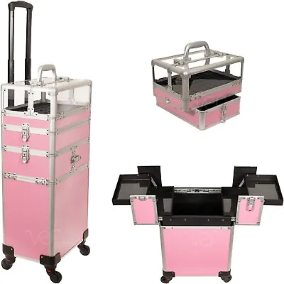 7-in-1 Professional Rolling Aluminum Cosmetic Makeup Nail Case Foundation Holder • $89.99