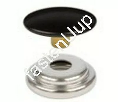 DOT*  BLACK Enamel Snap Fasteners Cap And BN Socket Kit - Marine Canvas Pick Qty • $88.95