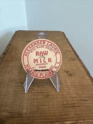 Milk Bottle Cap - Alexander Laurie - Mill Road Dairy - Morris Plains NJ • $2