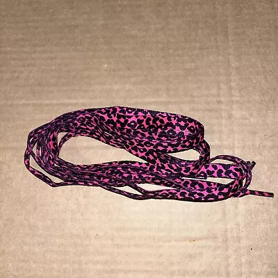Laces Mr Lacy Printies Flat Printed Laces Pink Black Leopard Style. Original. • £1.99