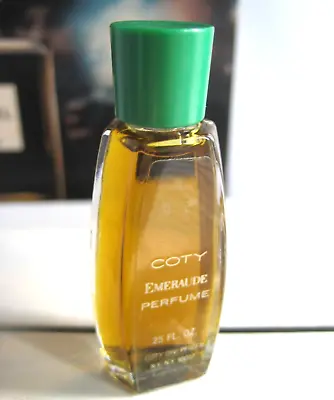 🎁90s Vintage Mini 1/4 Oz *PARFUM Pure Perfume Coty 1/2 Emeraude • $25.95