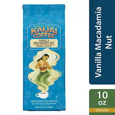 Kauai Ground Coffee Vanilla Macadamia Nut Medium Roast 10 Oz Package • $20.84