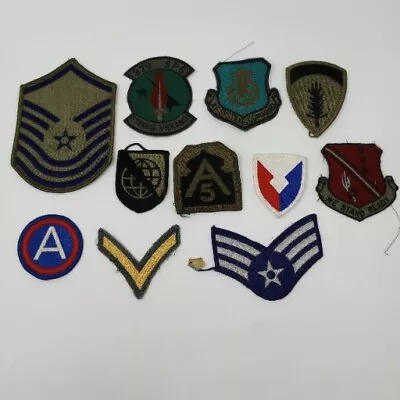 Lot Of 11 Assorted Vintage USA Military Patches • $18