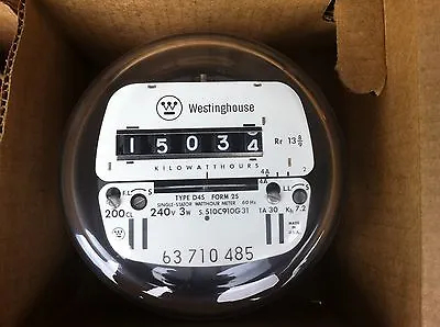 Westinghouse Electric Watthour Meter (kwh) Ez Readcyclone 240v 200 Amps 3w • $29.50