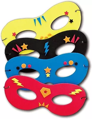 Make Your Own Kids Foam Face Masks Superhero Felt Craft Kit Mask Kids Party Fun • £3.79