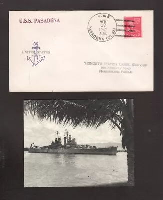 USS Pasadena - (CL-65) -  Naval Ship's Cover - April 17 1947 • $4.99