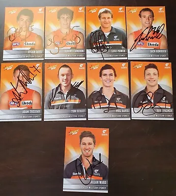 $45 • Buy AFL Select 2012 GWS Giants Personally Hand Signed Cards X 9
