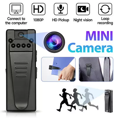 36 Hour 1080P HD Motion Camcorder Camera Mini Police Body Video DVR IR Night Cam • £22.69