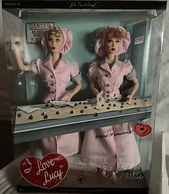 Mattel  I Love Lucy & Ethel  “Job Switching”  Barbie Pink Label & Lucy Doll NIB • $149