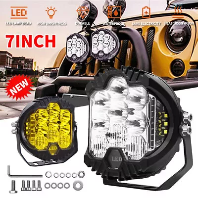 7 Inch 90W LED Work Light Pods Spot Flood Combo Fog Offroad SUV ATV Driving Lamp • $35.14