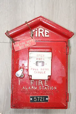 Vintage Harrington Signal Fire Alarm Box With Key • $275.99