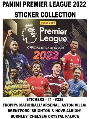 £0.99 • Buy PANINI PREMIER LEAGUE 2022 STICKER COLLECTION - #1 - #225 (Arsenal - C Palace)
