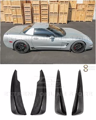 For 97-04 Corvette C5 Extended CARBON FIBER Front & Rear Splash Guards Mud Flaps • $389.98