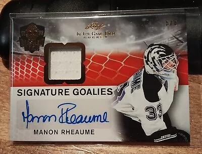 2023 IN THE GAME USED SIGNATURE GOALIES Auto Jersey #2/4 SSP Manon Rheaume Leaf • $11.50