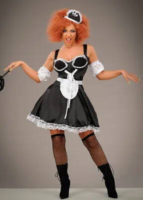 £44.99 • Buy Womens Rocky Horror Style Magenta Maid Costume