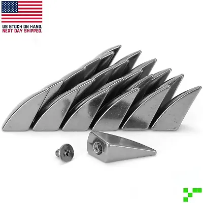 17MM Shark Fin Dragon Shape Claw Spikes And Cone Studs Rivets Metal Screw BLACK • $13.95